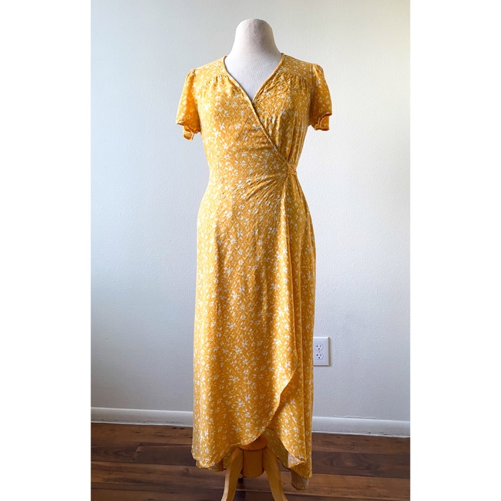 Floral Maxi Asymmetrical Wrap Dress